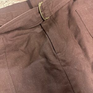 Woolrich Asymmetrical Skirt in Rich Brown